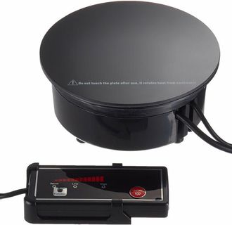 Lacor 69139 - Piastra a Induzione per Chafing Dish (700W, &Oslash;18 cm) con Regolatore di Temperatura, Ideale per Buffet, Colore Nero. - Lacor