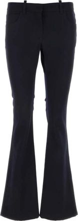 Off-white Broeken, Dames, Blauw, S, Wol, Middernachtblauwe wollen broek