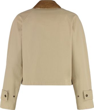 Burberry Womens Botton Jacket Beige Cotton