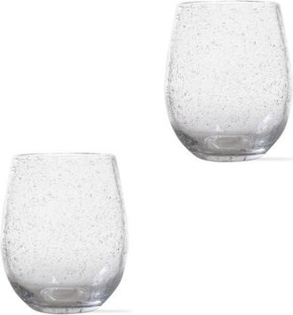 Tag Bubble Glass Stemless Drinkware Set of 2 Clear Dishwasher Safe at Nordstrom