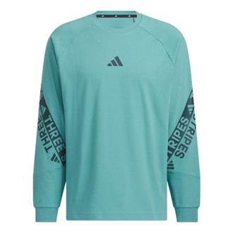 adidas Wording Pack Loose Fit Long Sleeve T-Shirt Blue KA1281