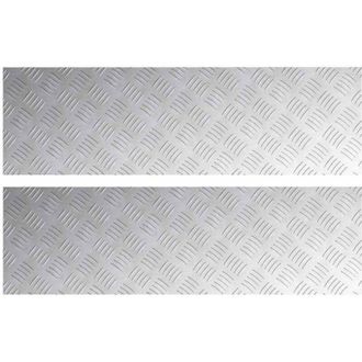 vidaXL Vidaxl - Placas En Cuadr&iacute;cula 2 Pcs Plateado 100 X 30 Cm Aluminio
