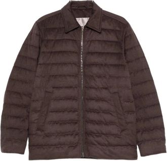 Herno Zip Collar Jacket - male - Herno - Winter Jackets - Brown - 2XL - Jackets