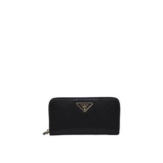 Prada Wallets & Cardholders, female, Black, ONE SIZE, Leather Logo Wallet