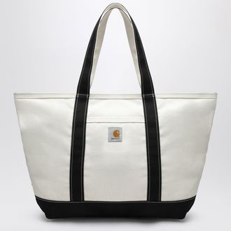 Carhartt Work in Progress Canvas Beach Tote canvas in natural/black