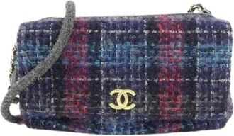 Chanel Pre-owned Vintage Shoulder Bag - Dames - Vintage Schoudertas - Veelkleurig - ONE Size - Tweed - Vintage