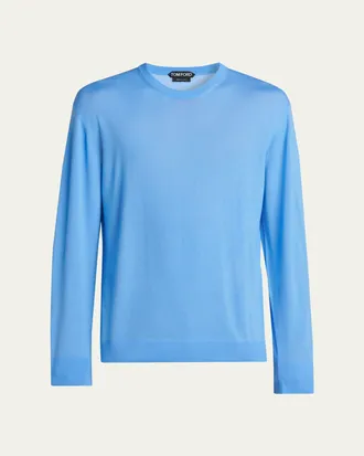 Tom Ford Mens Fine Merino Wool Crewneck Sweater