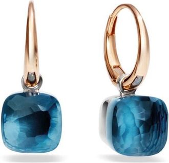 POMELLATO Nudo Blue Topaz Hoop Drop Earrings in Lbt 18Krg at Nordstrom