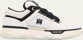Amiri Mens MA-1 Leather & Mesh Low-Top Sneakers