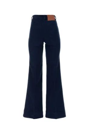Victoria Beckham Indigo Garment-Dye Cotton Jeans - Navy