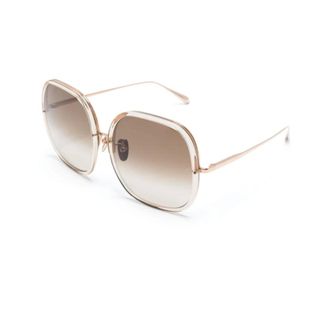 Linda Farrow Sunglasses, female, Brown, 60 MM, Lfl1405 C3 SUN Sunglasses