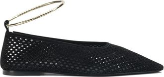 Jil Sander Suede Perforated Ballet Flats