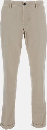 Incotex Straight-Leg Cotton Trousers With Turned-Up Hem