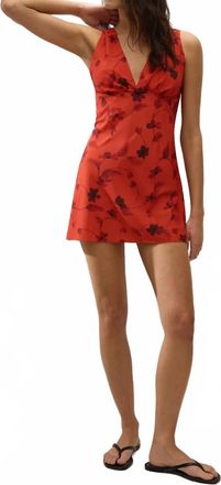 Faithfull The Brand Graciela Mini Dress In Pirazzo Floral Rosso