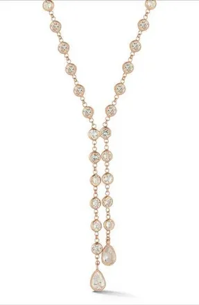 Sphera Milano 14K Rose Gold Plated Cubic Zirconia Y-Necklace at Nordstrom Rack