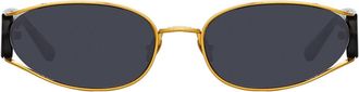 Linda Farrow SHELBY LFL1157 C1 Mens Sunglasses Gold Size 62