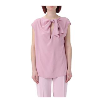Pinko Blouses, female, Pink, M, Chic Keyhole Blouse