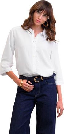 Celtic & Co. Pleat Back Shirt in White at Nordstrom, Size 12