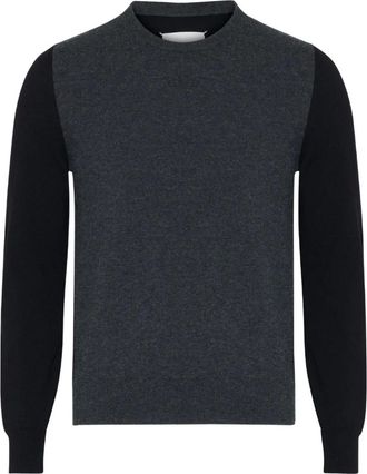 Maison Margiela contrast-panel wool sweater - men - Wool - L - Grey