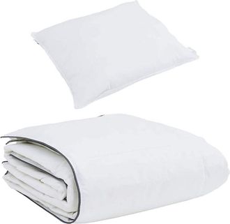 vidaXL Edred&oacute;n De Invierno Con Almohada 2 Pcs Pluma De Pato Vidaxl