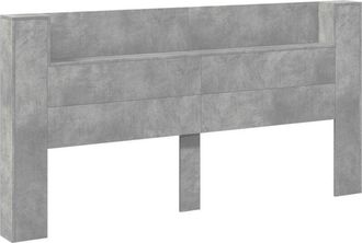 vidaXL Headboard Concrete Grey 200 x 16.5 x 103.5 cm Engineered Wood vidaXL
