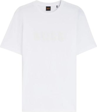 HUGO BOSS T-shirts - Heren - T-shirts - Wit - XL - Katoen - Tops