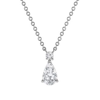 Grown Brilliance 14KT White Gold 0.75 Carat Lab Grown Diamond Pendant Necklace for Women