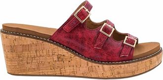 Corkys Footwear Womens Dont Mind Me Sandal In Red Crinkle