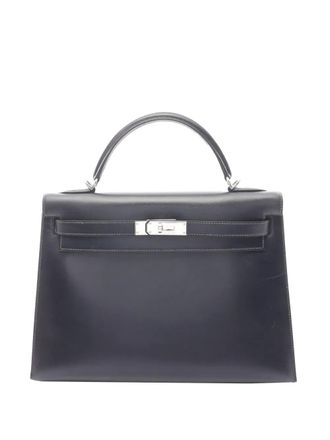 Herm&egrave;s 2000 Box Kelly Sellier 32 kalfsleren handtas - Blauw