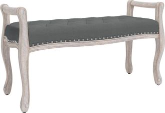 vidaXL Banco De Tela Gris Oscuro 110x45x60 Cm Vidaxl