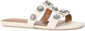 Kurt Geiger Octavia Embellished Slide Sandal in Open White at Nordstrom Rack, Size 5.5Us / 35.5Eu