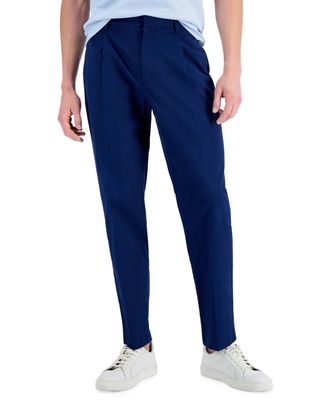 Alfani Mens Stretch Pleated Pants - Blazing Navy