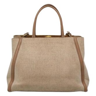 Fendi Pre-owned 2jours Bag - Dames - Vintage Shopper - Beige - ONE Size - Leer - Vintage