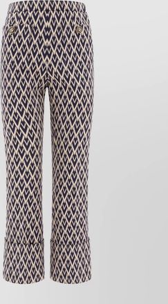 Valentino chevron pattern trousers buttoned pockets