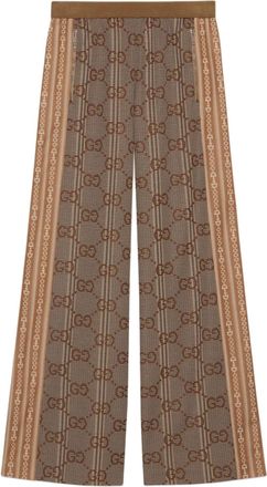 Gucci (WMNS) Gucci GG Jersey Jacquard Pants Brown Beige 767027-XJF7V-2481