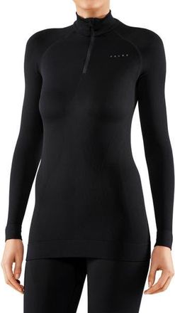 Falke Maximum Warm Zip Base Layer Top in Black at Nordstrom, Size X-Large