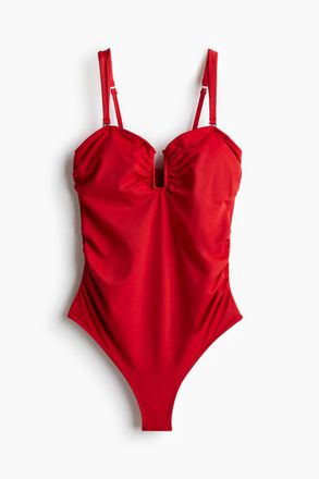 H&M MAMA Bandeau-Badeanzug - Rot