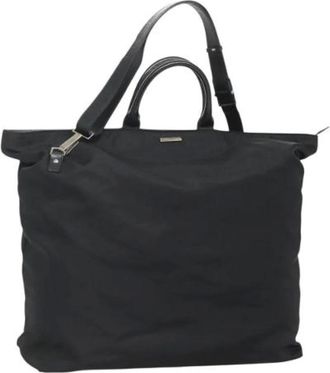 Gucci Pre-owned Tote Bags, female, Black, Size: ONE SIZE Pre-owned Nylon Tote Bag