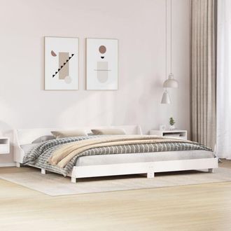 vidaXL Vidaxl - Estructura De Cama Sin Colch&oacute;n Madera Maciza Blanca 200x200 Cm