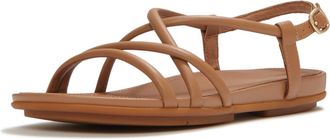 FitFlop Fitflop Gracie Crystal Leer Dames Klassieke Tan Sandalen