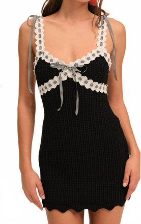For Love & Lemons Becka Mini Dress In Black
