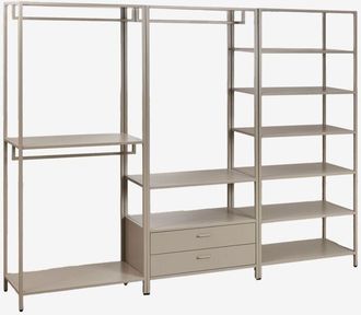 Sklum Armario Modular Abierto De 3 Piezas Con Estanter&iacute;a En Acero Janine Sklum