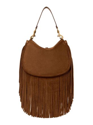 Etro Womens Shoulder Bag Pony Suede Beige Calf Leather