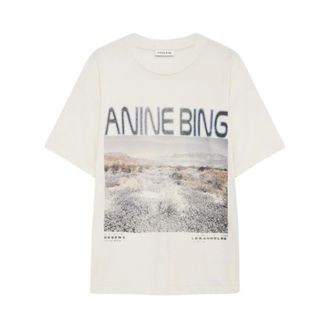 Anine Bing T-Shirts, female, White, Size: S Cade Tee Wildflowers
