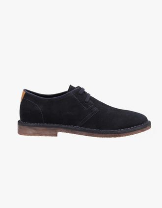 Hush Puppies Mens Hush Puppies SCOUT Mens Suede Leather Derby Shoes Navy - Blue - Size: 10