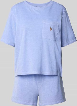 Polo Ralph Lauren Pyjama mit Logo-Stitching Modell OXFORD in Blau, Größe XL