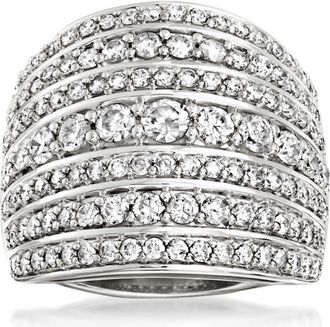 Ross-Simons Diamond Multi-Row Ring in Sterling Silver