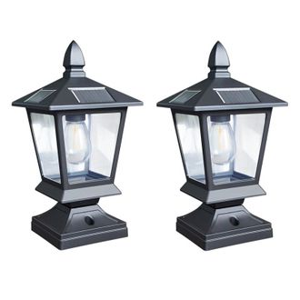 OEM Juego De 2 Bolardos Solares Ip65 Para Jard&iacute;n/villa, Con Bater&iacute;a De Litio Integrada
