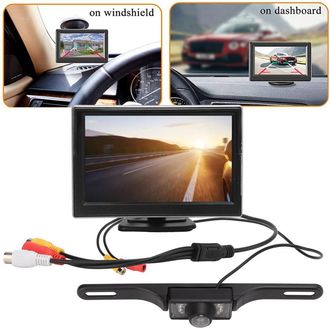 OEM Kit De Sistema De C&aacute;mara De Visi&oacute;n Trasera Hd De 5 Pulgadas Para Veh&iacute;culos, Campo De Visi&oacute;n De 170 Grados