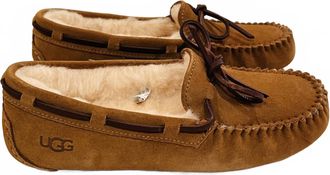 UGG Womens Moccasin Slip-On Shoes In Chestnut